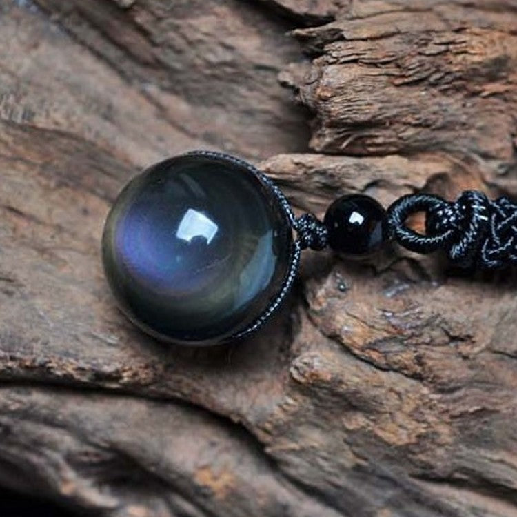 Belifi Obsidian Stone Necklace