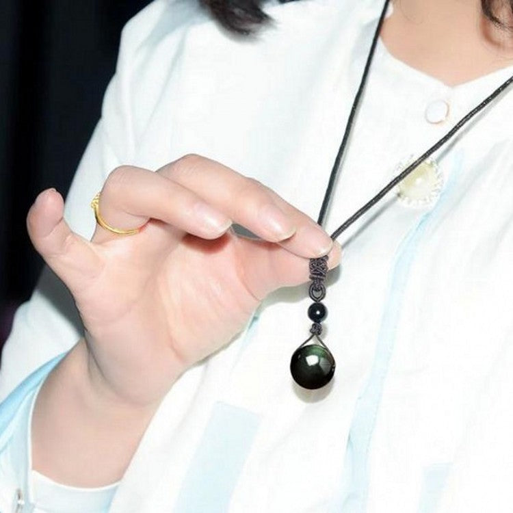 Belifi Obsidian Stone Necklace