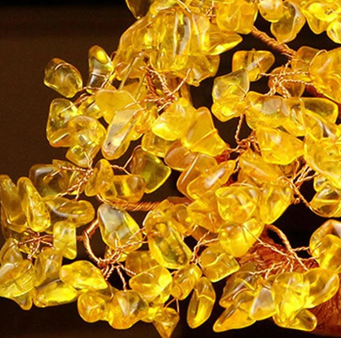 Citrine Money Tree for Prosperity - Feng Shui Gemstone Ornament