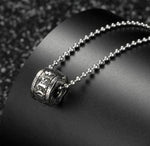Titanium Steel Buddhist Mantra Necklace - Six True Words