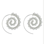 Spiral Hippie Hoops - Large Statement Earrings