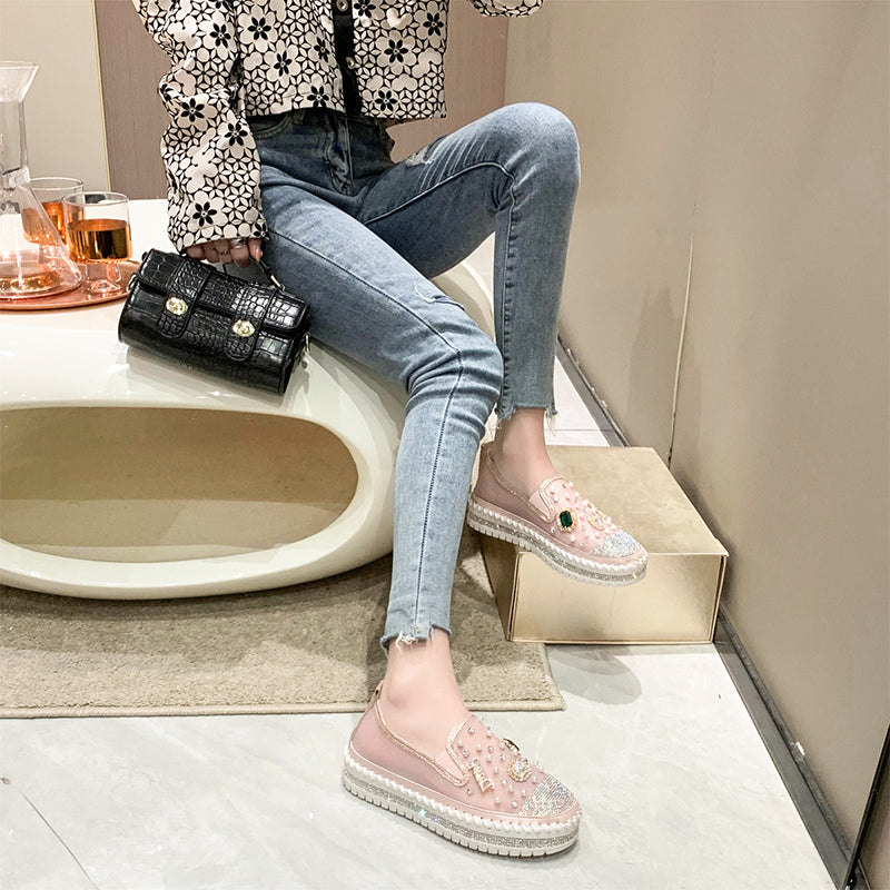 BelifiFlat Bottom ComfortableRhinestone Shoes