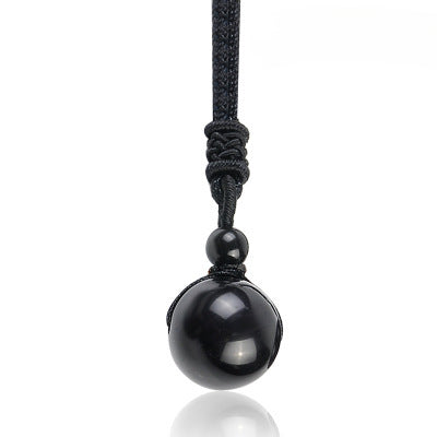 Black Obsidian Talisman - Necklace for Protection
