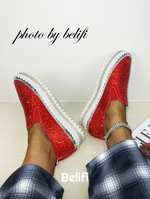 Belifi - Women Rhinestone Platform Breathable Slip-on Shoes