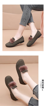 Belifi Winter Women's Casual Fleece-Lined Anti-slip Soft-Sole Cotton Shoes