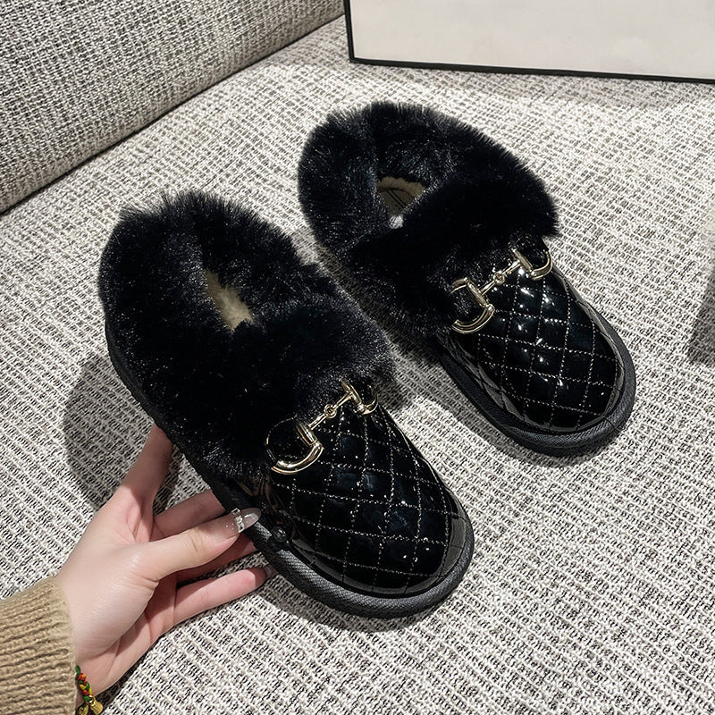 Belifi Winter Women's Comfortable and Warm Furry Cotton Shoes