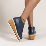 Belifi Women's Chelsea Boots with Thick Platform Wedge Heels