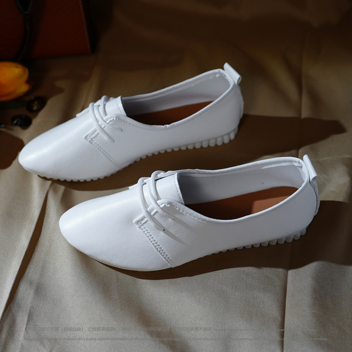 Belifi Autumn Women's Versatile Lace-up Small Leather Shoes