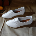 Belifi Autumn Women's Versatile Lace-up Small Leather Shoes