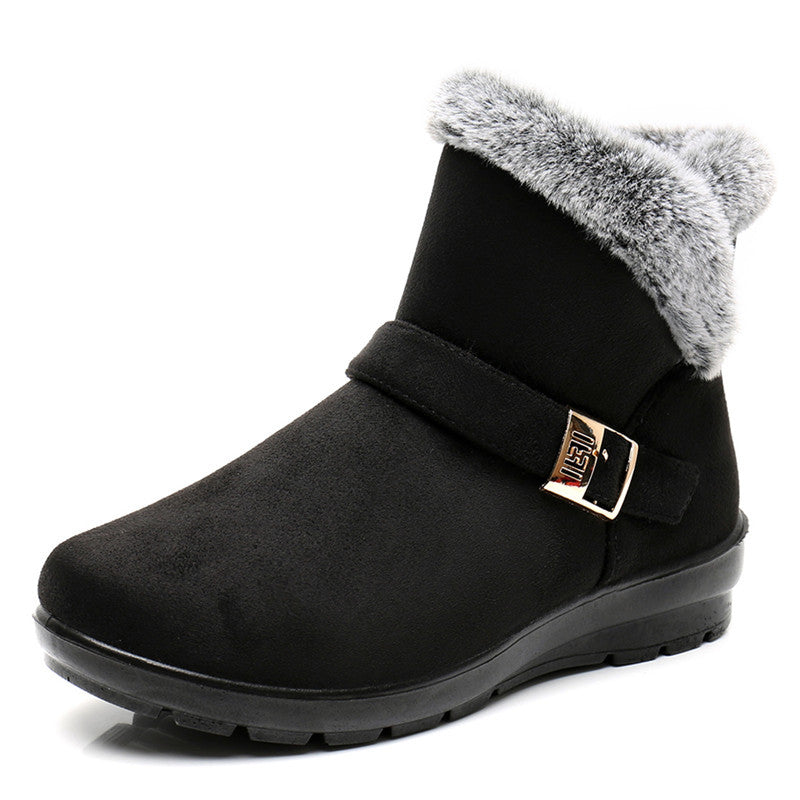 Belifi Winter Fleece-Lined High-Top Anti-slip Cotton Shoes