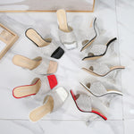 Belifi Rhinestone Square-toe Heeled Sandals