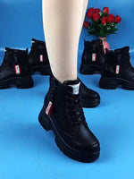 Belifi Women's Genuine Soft Leather Anti-slip Thick-Soled Warm Snow Boots