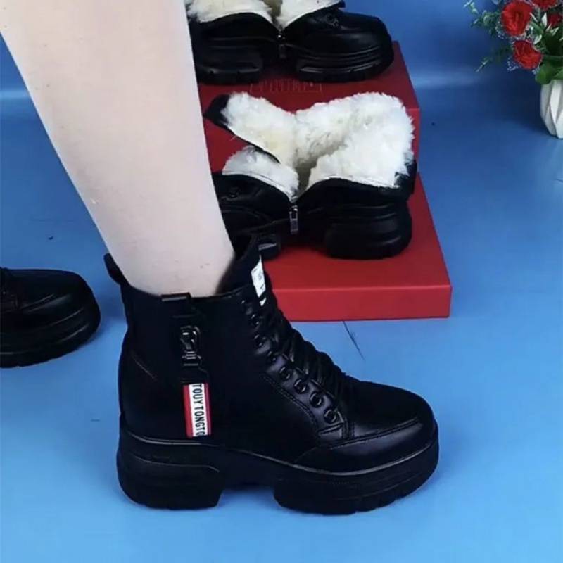 Belifi Women's Genuine Soft Leather Anti-slip Thick-Soled Warm Snow Boots