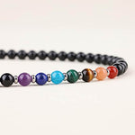 BLACK ONYX SEVEN CHAKRA ENERGY BRACELET