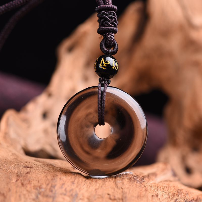 Buddha Stones Necklace - Tibetan Obsidian for Protection