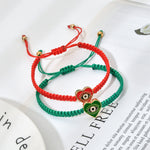 Devoted to Love - Evil Eye Heart Charm Red String Bracelet