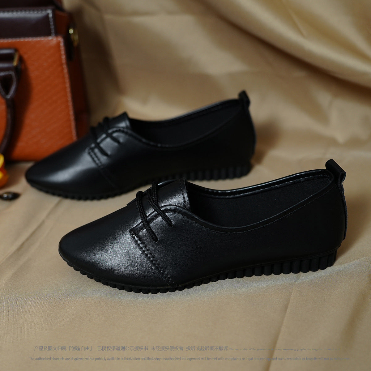 Belifi Autumn Women's Versatile Lace-up Small Leather Shoes