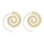Spiral Hippie Hoops - Large Statement Earrings
