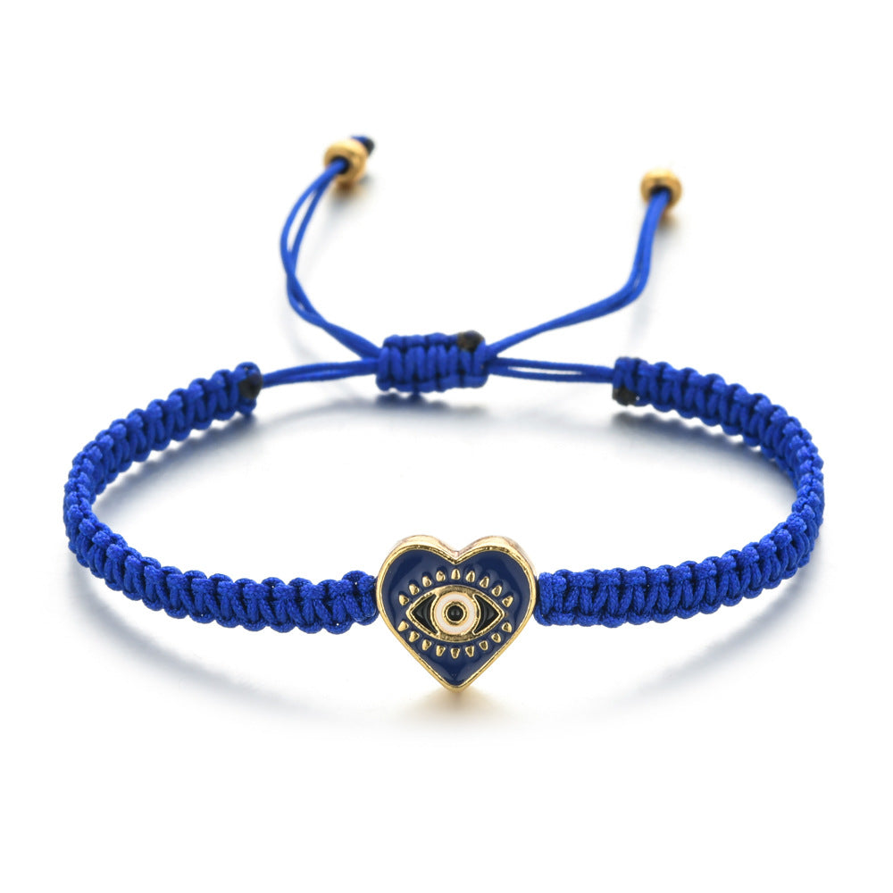 Devoted to Love - Evil Eye Heart Charm Red String Bracelet