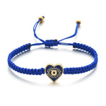 Devoted to Love - Evil Eye Heart Charm Red String Bracelet
