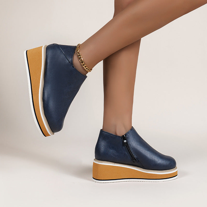 Belifi Women's Chelsea Boots with Thick Platform Wedge Heels