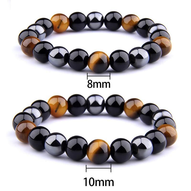Belifi Triple Stone Protection Bracelet