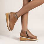 Belifi Women's Chelsea Boots with Thick Platform Wedge Heels