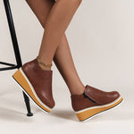 Belifi Women's Chelsea Boots with Thick Platform Wedge Heels