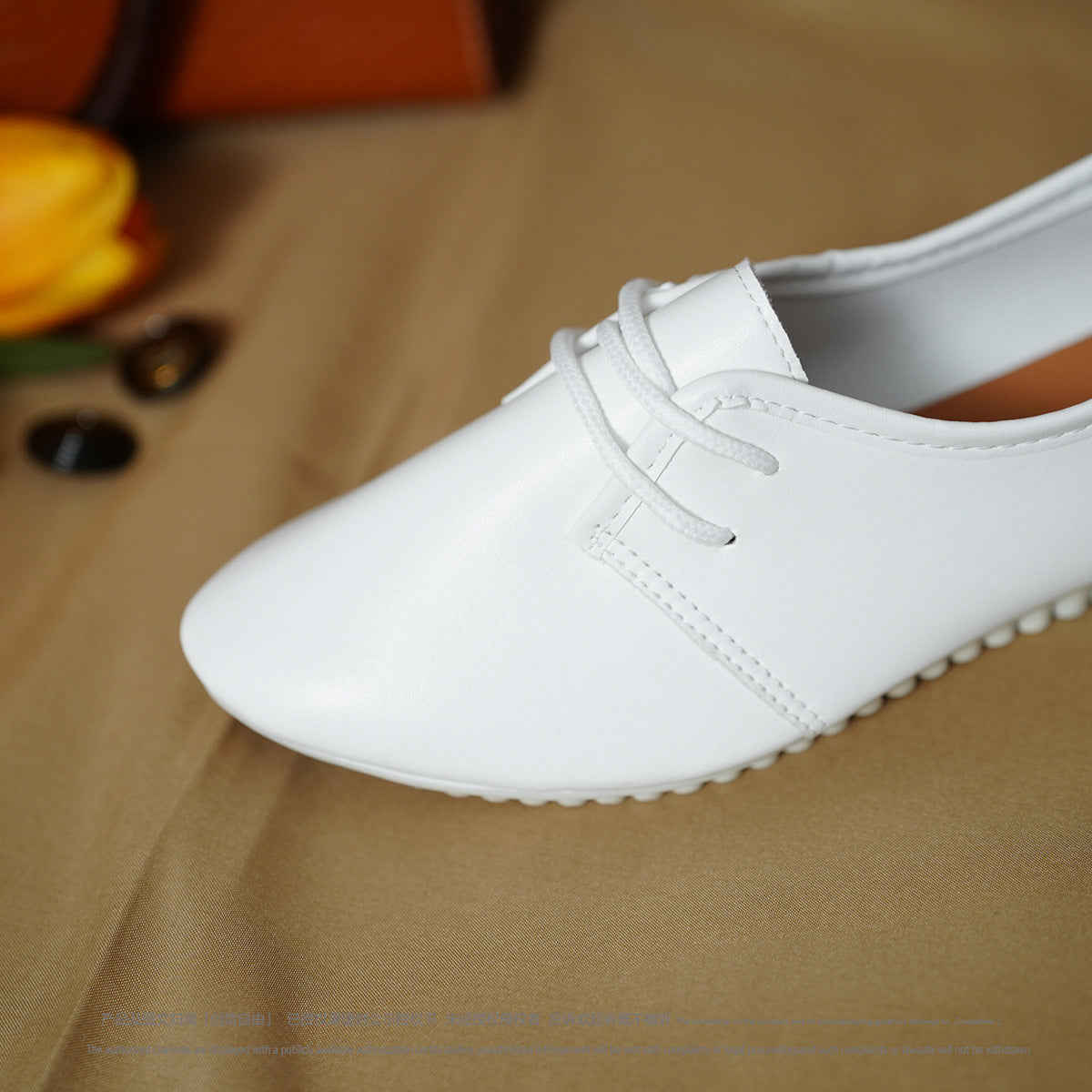 Belifi Autumn Women's Versatile Lace-up Small Leather Shoes