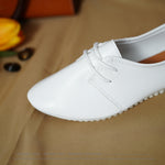 Belifi Autumn Women's Versatile Lace-up Small Leather Shoes