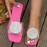 Belifi Flat Rhinestone Slippers