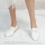 Belifi Autumn Women's Versatile Lace-up Small Leather Shoes