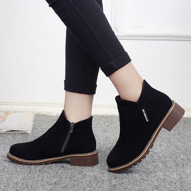 Belifi Comfortable Fashionable Low-heeled Cotton Women's Boots