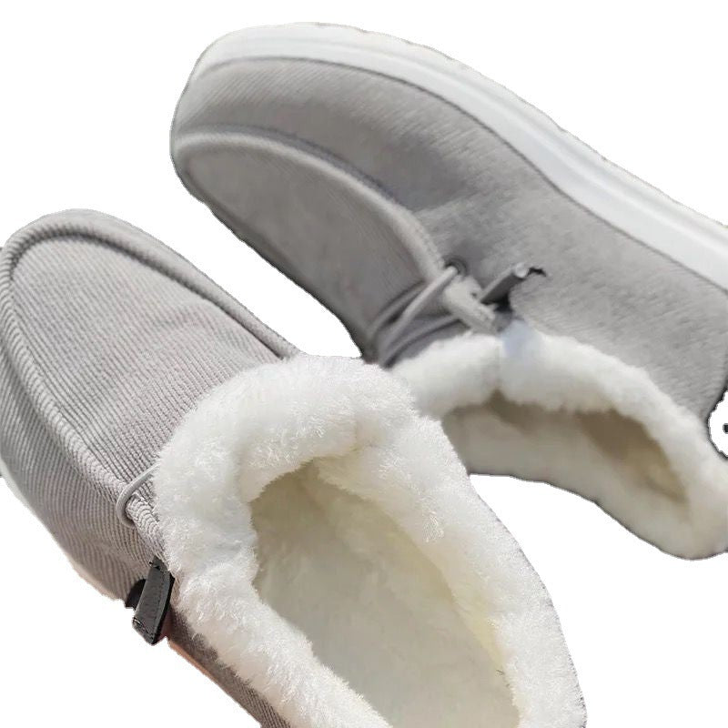 Belifi Winter Women's Casual Fleece-Lined Anti-slip Soft-Sole Cotton Shoes