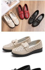 Belifi Comfortable and Breathable Genuine Leather Hollow Shoes