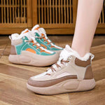 Belifi Women's Color-Block Warm Comfortable Cotton Casual Sports Shoes