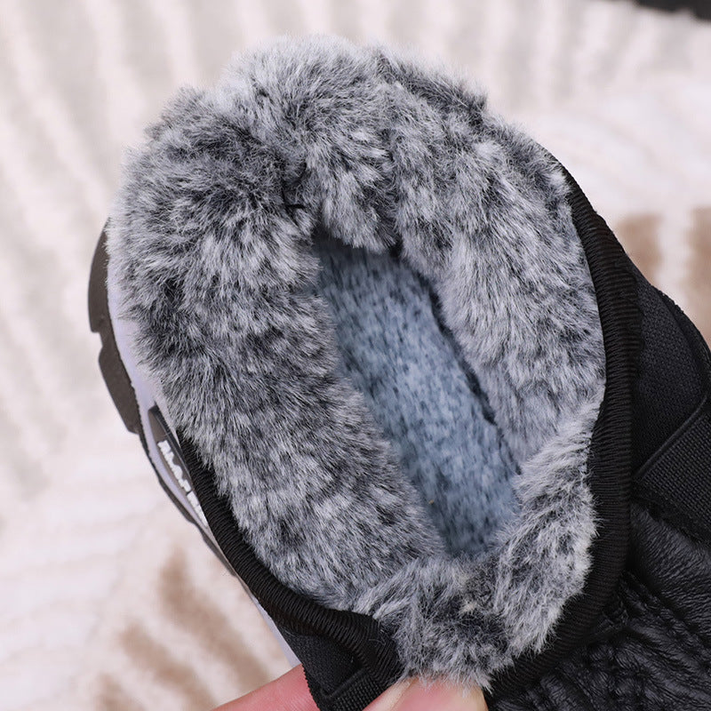 Belifi Women's Winter Comfortable Waterproof Leather Cotton Shoes