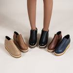 Belifi Women's Chelsea Boots with Thick Platform Wedge Heels