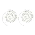 Spiral Hippie Hoops - Large Statement Earrings