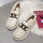 Belifi Winter Women's Velvet Warm Beanie Shoes