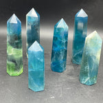 Natural blue fluorite Various fluorite pillars