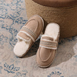 Belifi Winter Fleece-Lined Warm Comfortable Soft-Sole Cotton Shoes