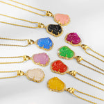 18K Gold Filled Laughing Buddha Jade Necklace - Luck Pendant Chain