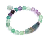 Natural Quartz Love Heart Bracelet for Emotional Healing