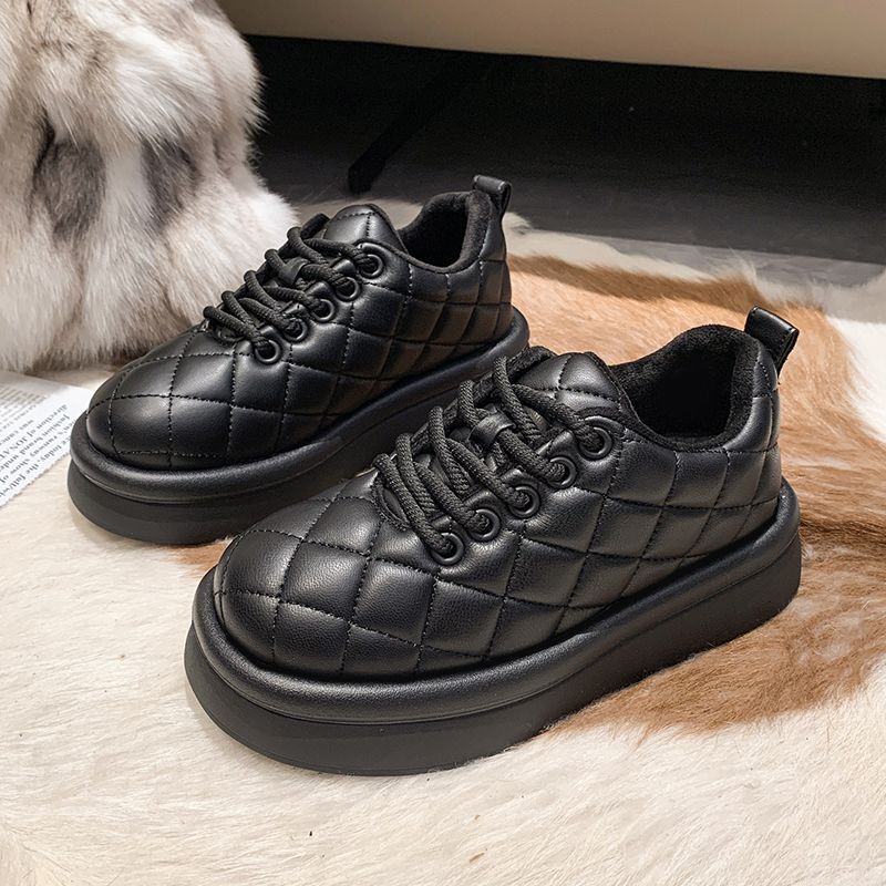 Belifi Warm Casual Versatile Anti-slip Thick-soled Diamond-patterned Snow Boots