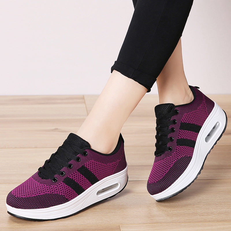 Belifi Winter Women's Breathable Lightweight Thick-Soled Platform Sports Shoes