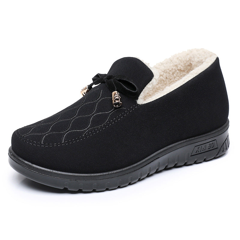 Belifi Winter Women's Casual Fleece-Lined Anti-slip Soft-Sole Cotton Shoes