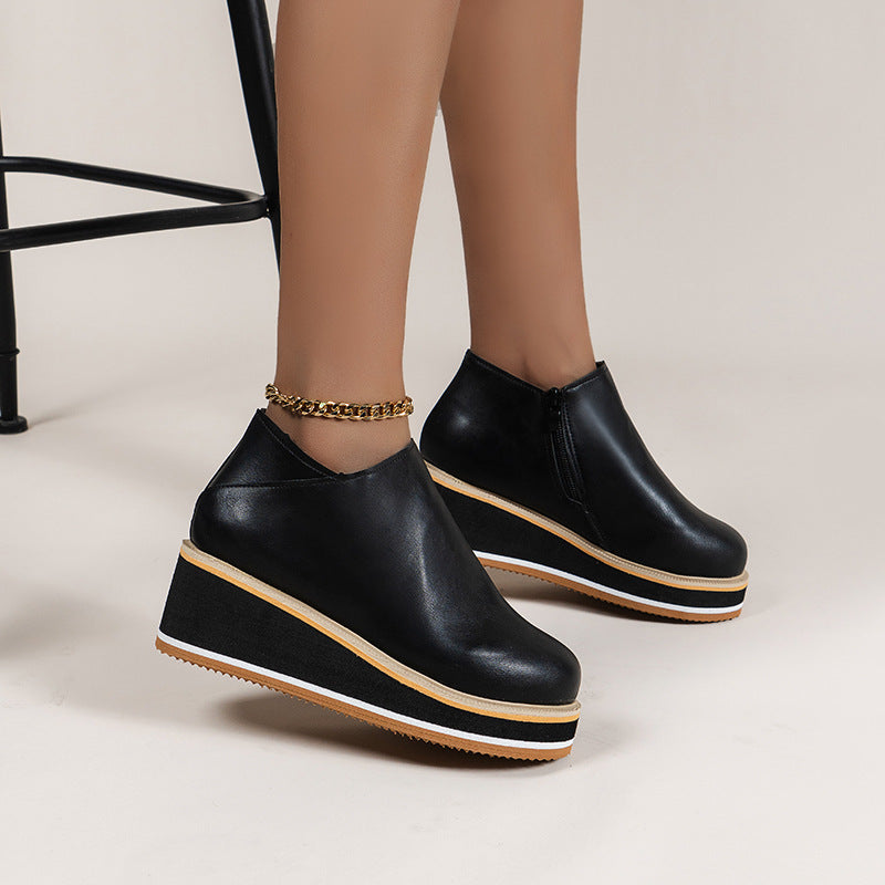 Belifi Women's Chelsea Boots with Thick Platform Wedge Heels