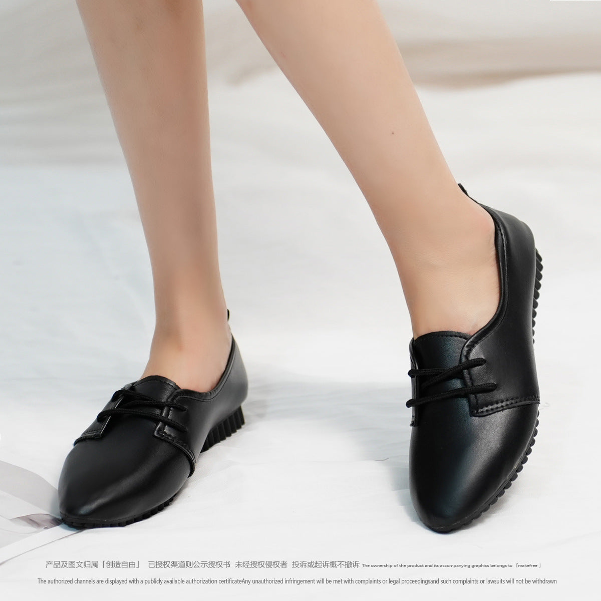 Belifi Autumn Women's Versatile Lace-up Small Leather Shoes