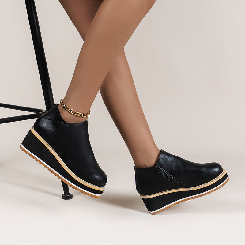 Belifi Women's Chelsea Boots with Thick Platform Wedge Heels